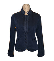 J CREW Ruffle blue blazer jacket sz 6 - £23.90 GBP