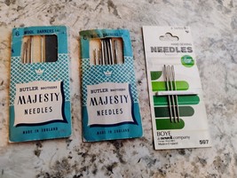 Vintage Butler Bros Darners Needles Sizes 14-18 (incomplete sets) - $37.31 MXN