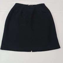 Vintage Michele Petite Women's Black Rear Zipper & Slit Pull-On Skirt Waist 30" image 7