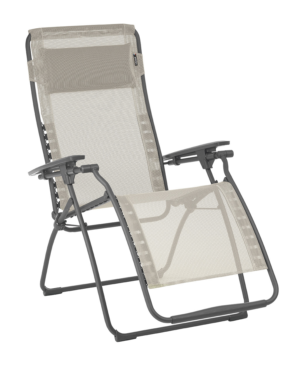28&quot; Beige and Gray Metal Zero Gravity Chair - $389.40