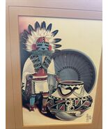 Jack Bazel Framed Signed Prints 5x7  Southwest Hopi Native MudHead Kachina - €107,24 EUR