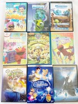 Lot of 13 Cartoon Video, Disney Pixar, Dreamworks, Sesame Street DVD &amp; B... - £25.94 GBP