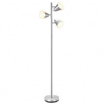 64 Inch 3-Light LED Floor Lamp Reading Light for Living Room Bedroom-Silver - Co - £62.38 GBP