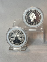 1988 Olympiad $1 Coin 26.5G &amp; 1990 Five Pound Queen Elizabeth Proof Coin... - $65.29