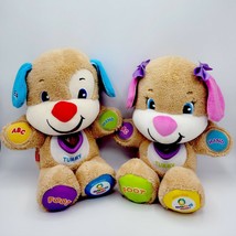 FisherPrice LaughAndLearn SmartStages Blue&amp;Pink Dog Plush Interactive Lights Up - £27.90 GBP