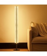 NUÜR Modern Floor Lamp, Remote Control, Dimmable LED, Matte Black/Gold - $1,568.36 MXN