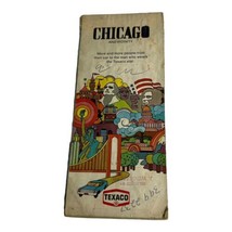 Vintage Chicago and Vicinity Street Map Texaco Gas Oil Company Retro Bro... - £7.46 GBP