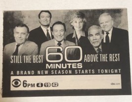 60 Minutes Tv Guide Vintage Print Ad Mike Wallace Andy Rooney Ed Bradley Tpa8 - $5.93