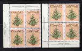 Canada  - SC#900  Imprint UL (DF)  + LL (LF) Mint NH  - 15 cent  Christmas Tree - £4.62 GBP