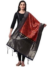 Women&#39;s Beautiful Ethnic Party Wear Woven Design Silk Dupatta Scarf - £11.43 GBP