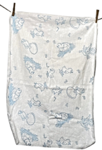 Vintage Baby Blanket Flannel Chicks PIO Singing Bird Craft Material - $22.23