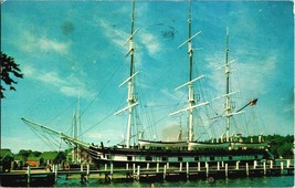 Vintage Postcard Mystic Seaport Charles W. Morgan Ship Connecticut Posted 1962 - £4.67 GBP