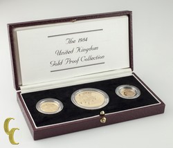 1984 United Kingdom Reale come Nuovo Oro a Prova Di Collezione W/Box E COA - £4,147.43 GBP