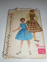 Vintage 1950s Simplicity Size 12 2204 blouse and jumper cut pattern - $27.98