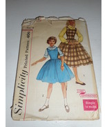 Vintage 1950s Simplicity Size 12 2204 blouse and jumper cut pattern - $515.62 MXN