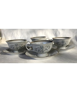 Four (4) Demitasse Cups &amp; Saucers Javolina / Favolina Made in Poland Vtg... - $19.80