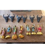 Japanese Statuette Seven Lucky Gods Of Happiness Figurines 3&#39;&#39; Vintage - $1,091.67 MXN