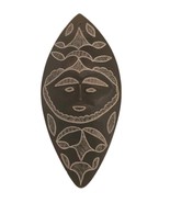 Vintage African Tribal Oval Face Mask Stone HandCarved Engraved Wall Art... - $262.40 CAD
