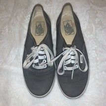 Women&#39;s Size 6.5 Men&#39;s Size 5 Vans Solid Gray Low Top Lace Up Sneakers Shoes EUC - £22.38 GBP