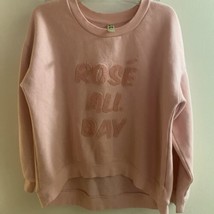 Greentea Women’s Sweatshirt Pink M Medium Rose All Day Bust 44” - £8.22 GBP