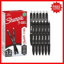 Luxury S-Gel Gel Pens, 0.7mm Black Ink, 12 Pack - Effortless Writing Exp... - $650.32 MXN
