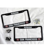 2 New San Francisco 49ers Football Metal License Plate Frames Black - £22.90 GBP