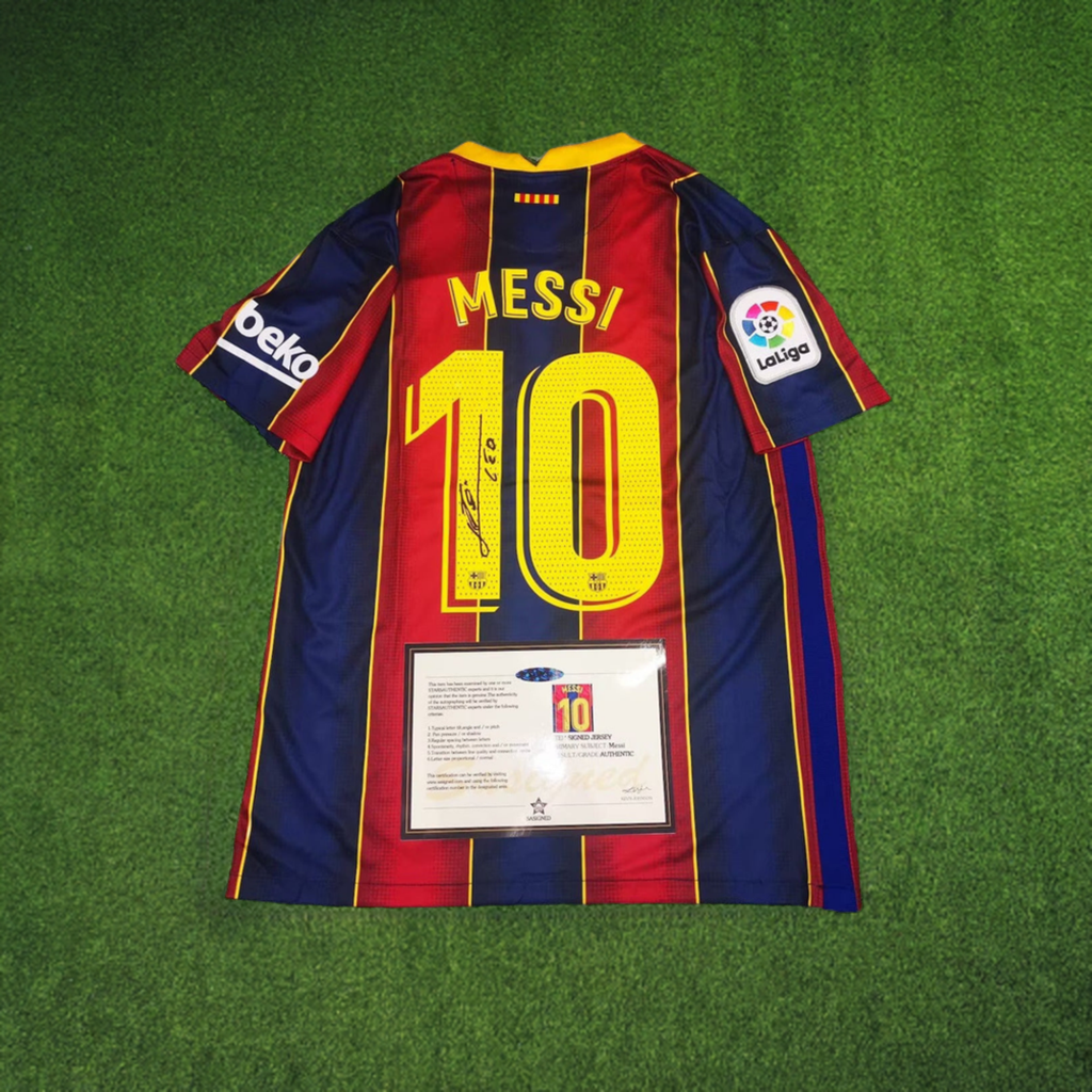 Lionel Messi SIGNED Barcelona HOME 20/21 Signature Shirt/Jersey + COA