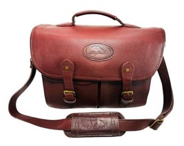 Bob Timberlake Rawhide Thick Leather Mail Bag Satchel Briefcase - £111.42 GBP