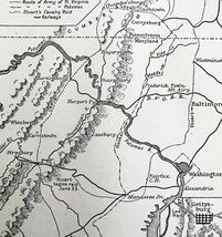 Map 1942 Gettysburg Campaign Civil War 5.5 x 9&quot; Military History Ephemer... - €8,58 EUR
