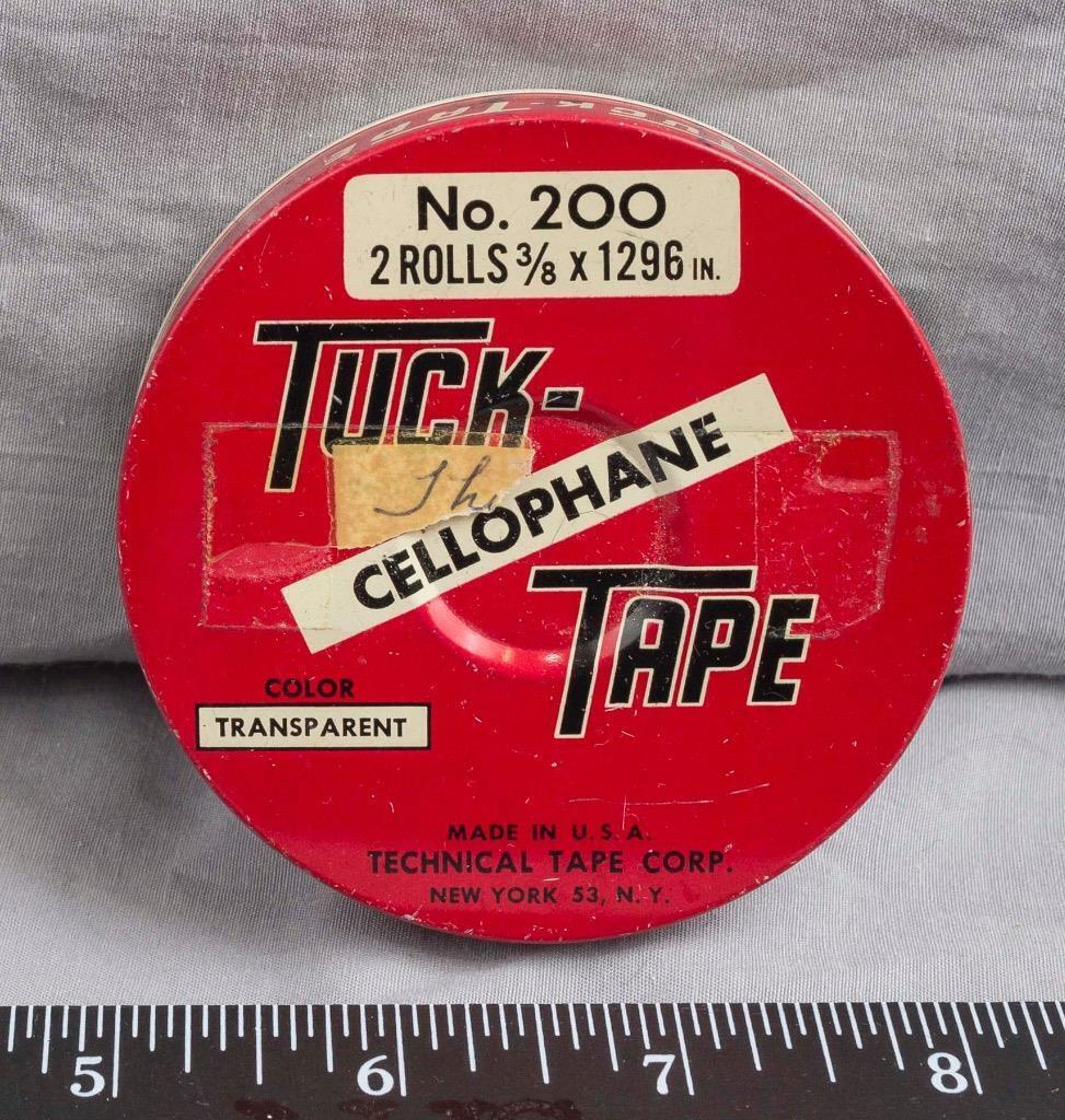 Primary image for Vintage Tuck Cellophane Tape Metal Tin jds