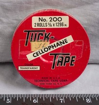 Vintage Tuck Cellophane Tape Metal Tin jds - $13.85