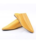 Moroccan slipper, Yellow leather slipper,handmade, leather, yellow,gifts... - £93.08 GBP