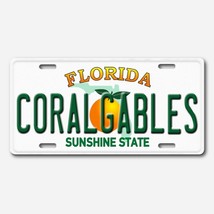 Coral Gables Aluminum Florida License Plate Tag NEW - £15.49 GBP