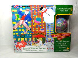 Briarpatch Winter Holiday Parade 500 Piece Puzzle with Ornament! 14 x 18... - $14.14