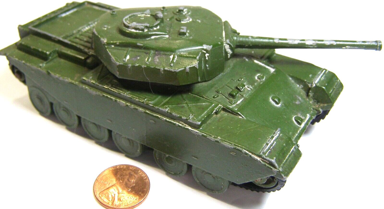 Dinky Supertoys Centurion Tank #651 Die Cast w/damaged rubber Tracks RVB - $18.95