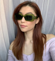 New Fashionista Oversized Elegant Square Green Geometric Women&#39;s Sunglasses X3 - $9.99