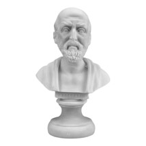 Hippocrates Father of Medicine Physician Bust Cast Marble Statue Sculpture Small - £30.64 GBP