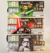 STAR WARS Campbells Condensed Soup 2015 LABEL LOT Yoda Darth Vader Storm Trooper - £4.69 GBP