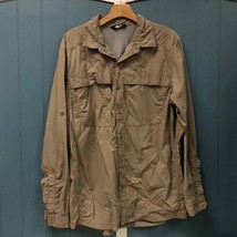 The North Face Men's Fishing Button Down Vented Back Shirt Tan Size L - $35.34