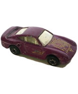 Hot Wheels Porsche Purple Vintage Toy Car Diecast 1987 Silver Tinted Win... - £2.35 GBP