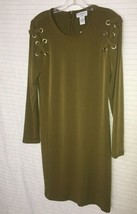 Carmen Marc Valvo  Dress Lace-up shoulder Pullover Long Sleeve Sz M NEW - $26.55