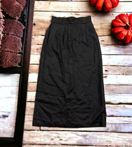 Spiralnick and Co Women&#39;s Black Long Wool Skirt w/belt loops and back zipper EUC - £19.75 GBP
