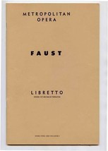 Faust Metropolitan Opera Libretto Charles Gounod - £14.24 GBP