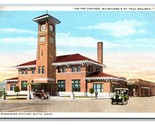 Milwaukee &amp; St Paul Railway Station Butte Montana MT UNP WB Postcard R25 - $4.42