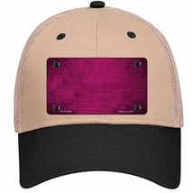 Pink Oil Rubbed Solid Novelty Khaki Mesh License Plate Hat - £23.17 GBP