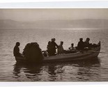 Lake of Galilee Fisherman Real Photo Postcard Jerusalem Palestine 1930&#39;s - $18.81