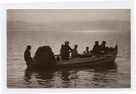 Lake of Galilee Fisherman Real Photo Postcard Jerusalem Palestine 1930&#39;s - £14.79 GBP