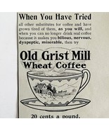 1906 Old Grist Mill Wheat Coffee Advertisement Ephemera 3.25 x 5&quot; - $27.43 CAD