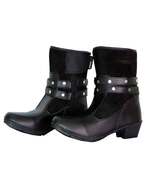 RIDERACT® Ladies Leather Motorbike Boots Rock Lady Black Waterproof Bike... - $139.99