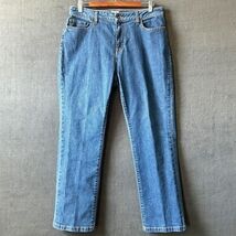 LL Bean Blue Denim Jeans Classic Fit Straight Leg - Women&#39;s Size 14 Petite - $528.07 MXN